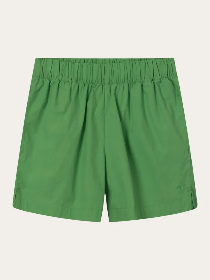 KnowledgeCotton Apparel Shorts Poplin Elastic Waist Shorts Vibrant Green 8211 Women KnowledgeCotton Apparel Shorts Poplin Elastic Waist Shorts Vibrant Green 8211 Women