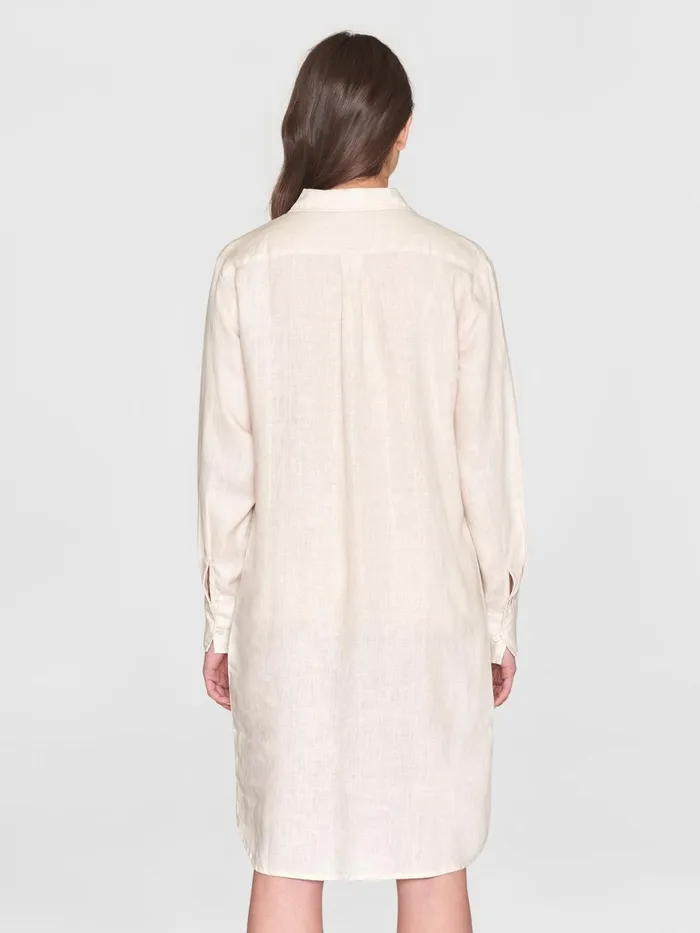 KnowledgeCotton Apparel Skirts And Dresses Classic Linen Dress Light Feather Gray 8211 Women KnowledgeCotton Apparel Skirts And Dresses Classic Linen Dress Light Feather Gray 8211 Women