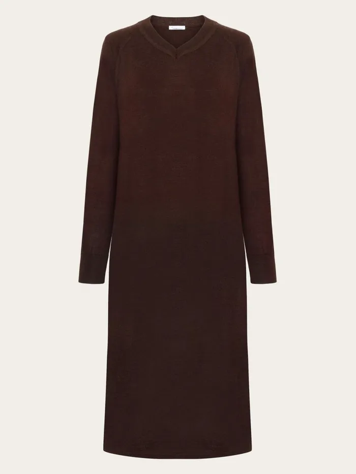 KnowledgeCotton Apparel Skirts And Dresses Merino Mid Length Vneck Dress Rws 8211 Women KnowledgeCotton Apparel Skirts And Dresses Merino Mid Length Vneck Dress Rws 8211 Women
