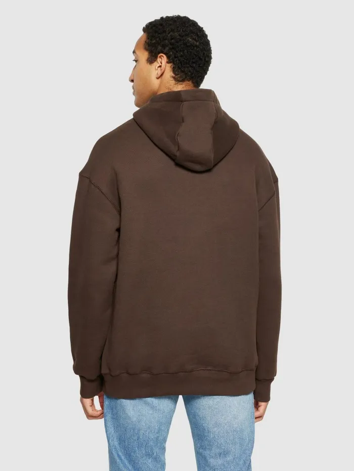 KnowledgeCotton Apparel Sweatshirts Loose Fit Hood Kangaroo Pocket Sweat With Embroidery At Chest Demitasse brown 8211 Men KnowledgeCotton Apparel Sweatshirts Loose Fit Hood Kangaroo Pocket Sweat With Embroidery At Chest Demitasse brown 8211 Men