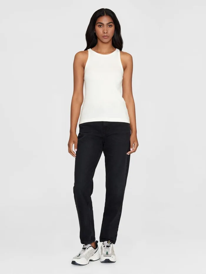 KnowledgeCotton Apparel TShirts And Tops Racer Rib Top Star White 8211 Women KnowledgeCotton Apparel TShirts And Tops Racer Rib Top Star White 8211 Women