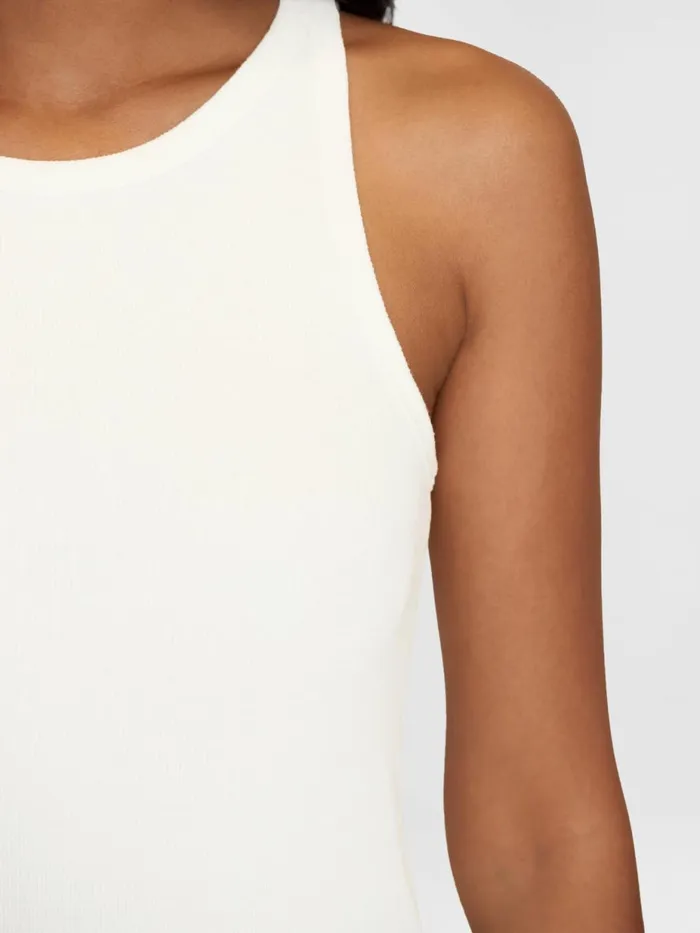 KnowledgeCotton Apparel TShirts And Tops Racer Rib Top Star White 8211 Women KnowledgeCotton Apparel TShirts And Tops Racer Rib Top Star White 8211 Women