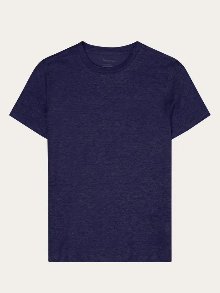 KnowledgeCotton Apparel TShirts And Tops Reg Linen Tshirt Total Eclipse 8211 Women KnowledgeCotton Apparel TShirts And Tops Reg Linen Tshirt Total Eclipse 8211 Women