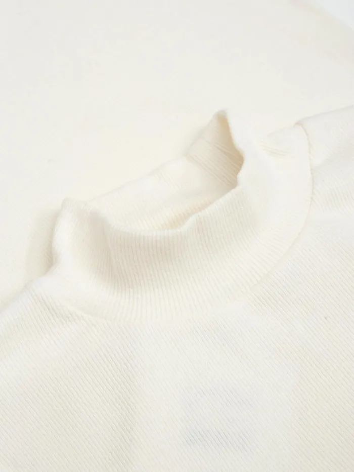 KnowledgeCotton Apparel TShirts And Tops Rib High Neck SS Star White 8211 Women KnowledgeCotton Apparel TShirts And Tops Rib High Neck SS Star White 8211 Women