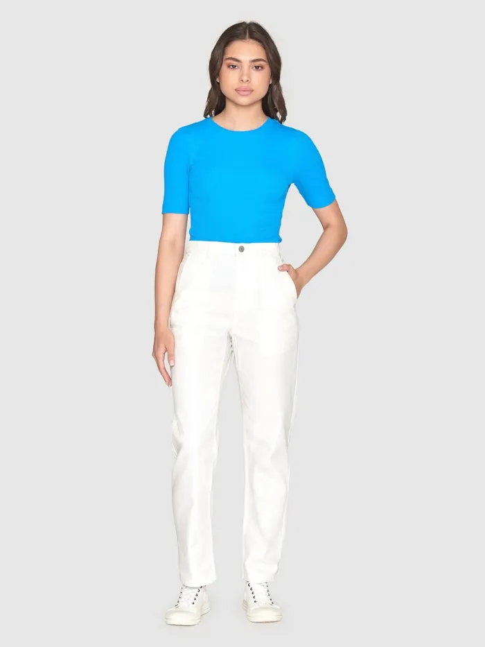 KnowledgeCotton Apparel TShirts And Tops Rib Tshirt Malibu Blue 8211 Women KnowledgeCotton Apparel TShirts And Tops Rib Tshirt Malibu Blue 8211 Women