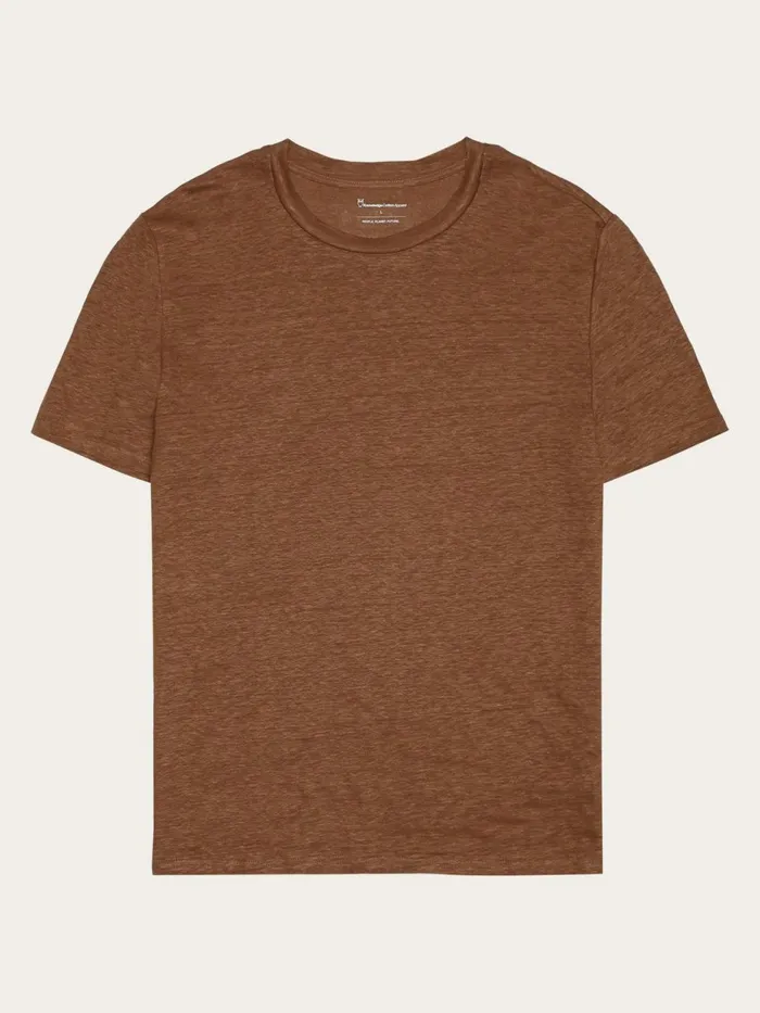 KnowledgeCotton Apparel TShirts Linen Tshirt Tuffet 8211 Men