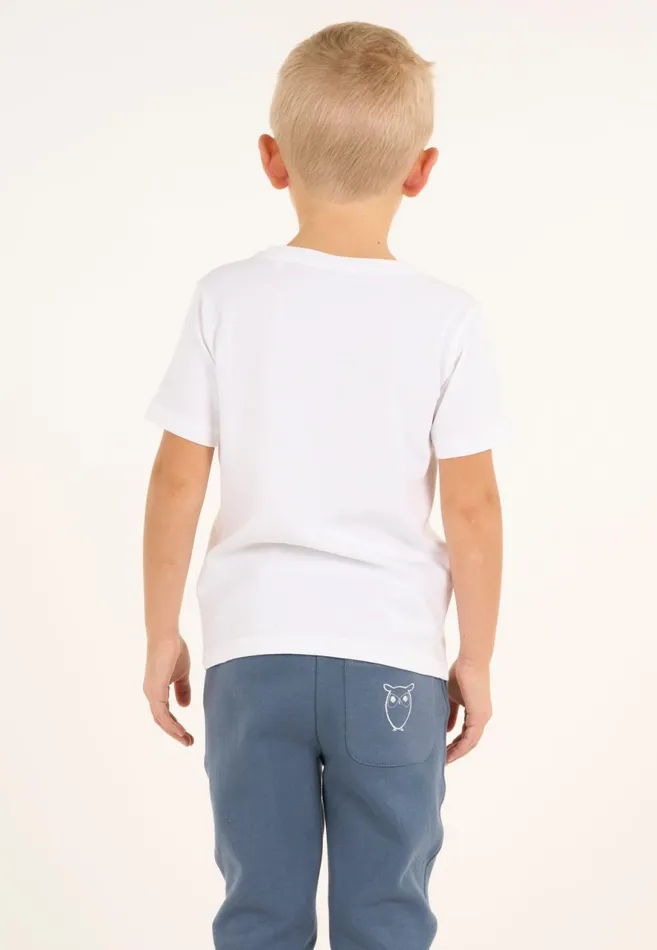 KnowledgeCotton Apparel TShirts Owl Tshirt Bright White 8211 Kids