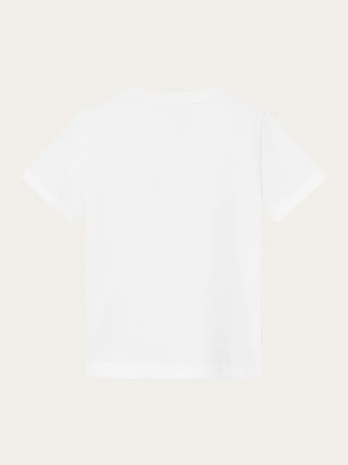 KnowledgeCotton Apparel TShirts Owl Tshirt Bright White 8211 Kids