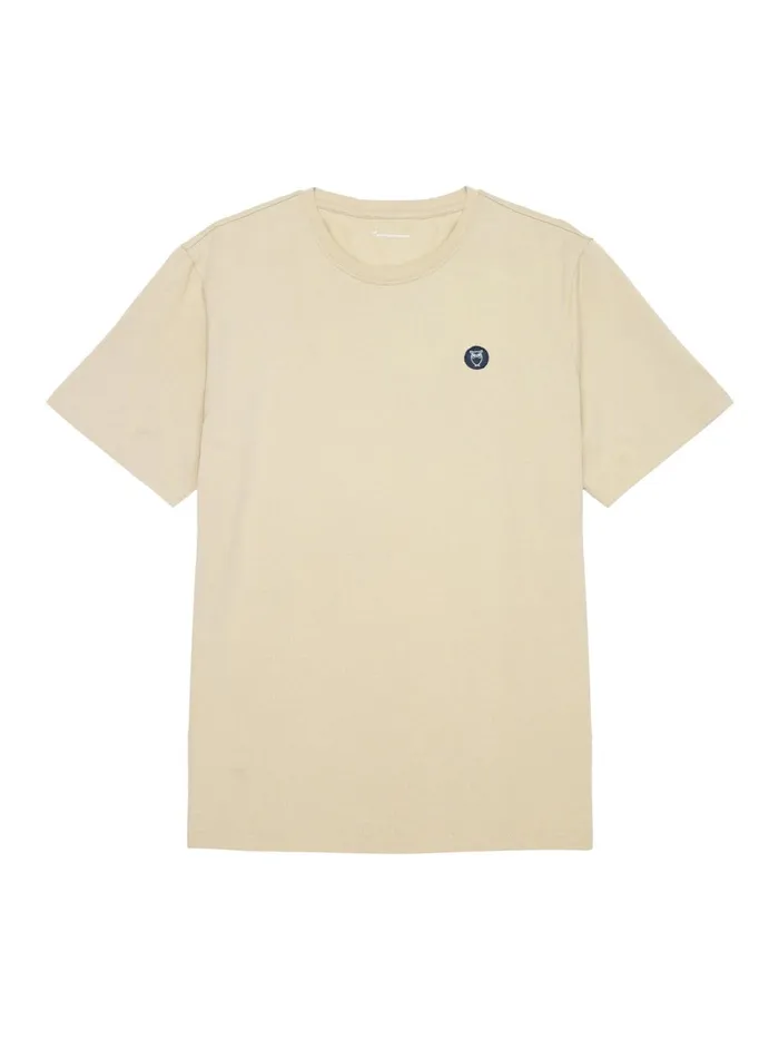 KnowledgeCotton Apparel TShirts Regular Fit Badge Tshirt Safari 8211 Men