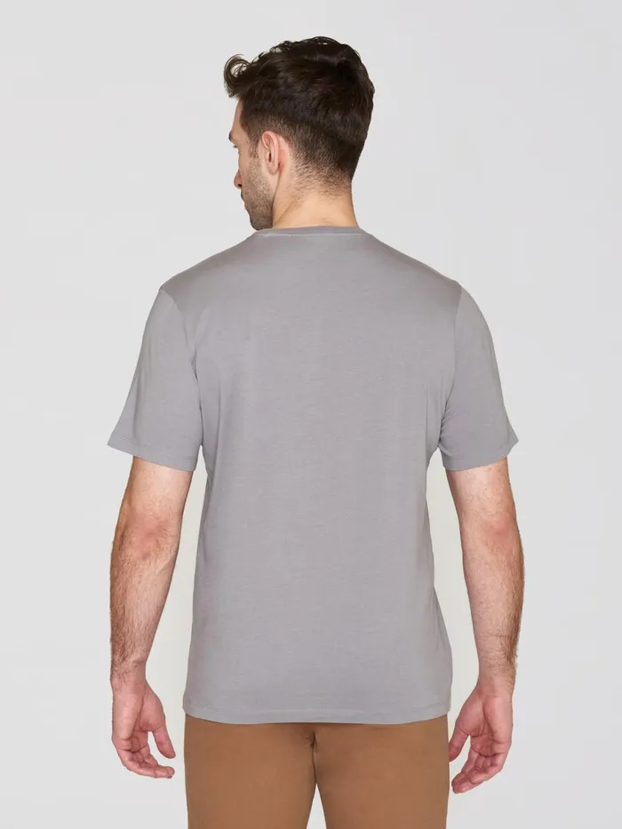 KnowledgeCotton Apparel TShirts Regular Fit Basic Tee Sharkskin 8211 Men KnowledgeCotton Apparel TShirts Regular Fit Basic Tee Sharkskin 8211 Men