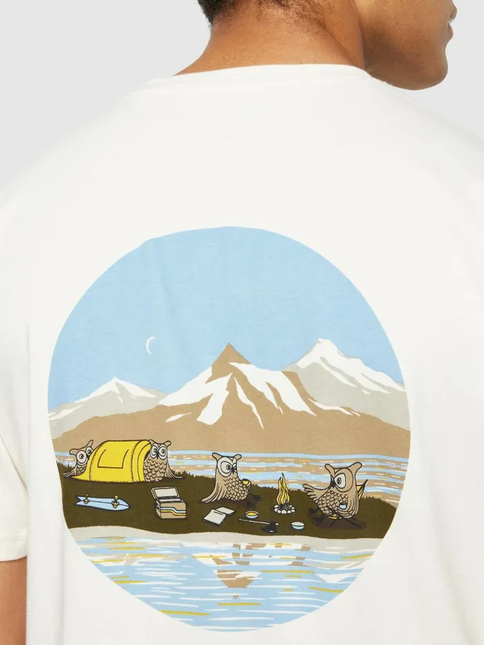 KnowledgeCotton Apparel TShirts Regular Fit Chill Camp Back Print Tshirt Regenerative Organic Certified 8211 Men KnowledgeCotton Apparel TShirts Regular Fit Chill Camp Back Print Tshirt Regenerative Organic Certified 8211 Men