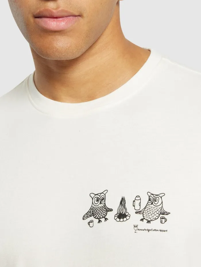 KnowledgeCotton Apparel TShirts Regular Fit Owl Trip Chest Print Tshirt Regenerative Organic Certified 8211 Men KnowledgeCotton Apparel TShirts Regular Fit Owl Trip Chest Print Tshirt Regenerative Organic Certified 8211 Men