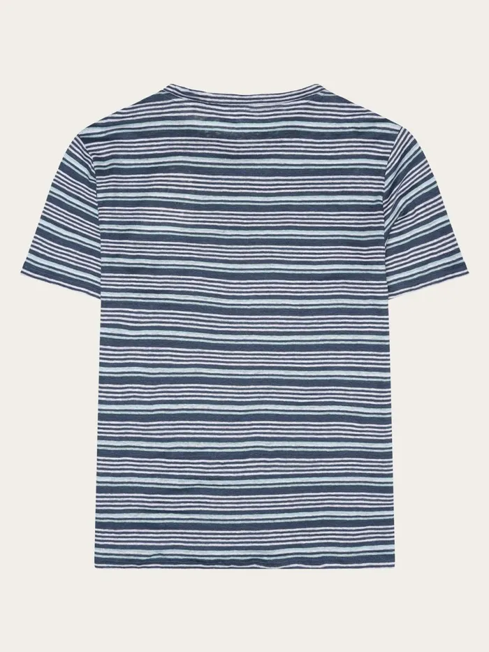 KnowledgeCotton Apparel TShirts Regular Linen Striped Tshirt Gotsvegan 8211 Men KnowledgeCotton Apparel TShirts Regular Linen Striped Tshirt Gotsvegan 8211 Men