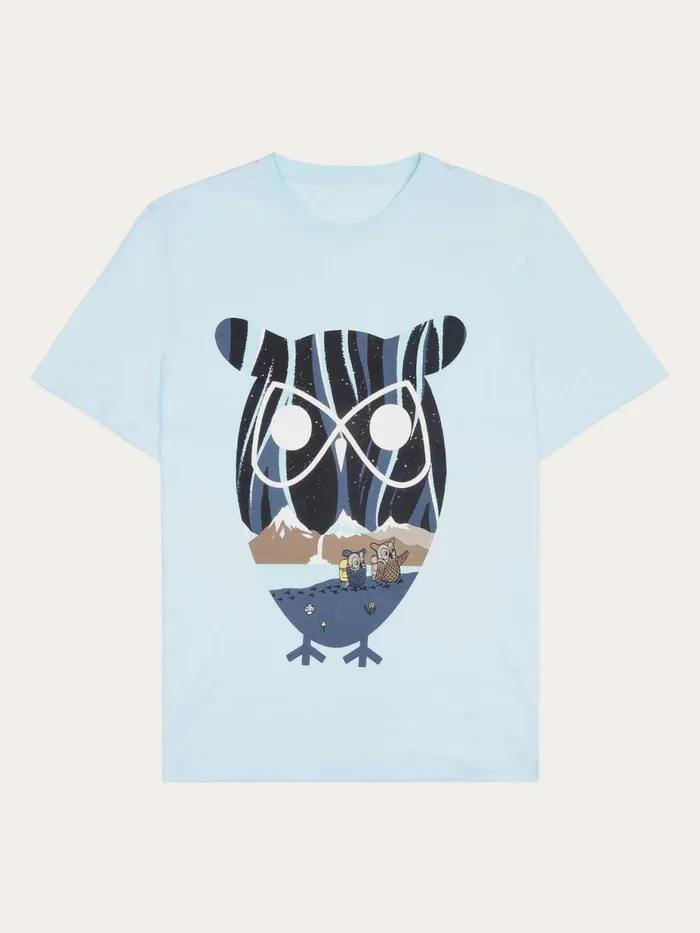 KnowledgeCotton Apparel TShirts Regular Single Jersey Seagrass Owl Printed Tshirt Regenerative Organic Certified 8211 Men KnowledgeCotton Apparel TShirts Regular Single Jersey Seagrass Owl Printed Tshirt Regenerative Organic Certified 8211 Men