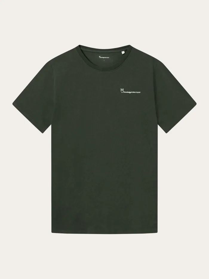 KnowledgeCotton Apparel TShirts Regular Trademark Chest Print Tshirt Forrest Night 8211 Men KnowledgeCotton Apparel TShirts Regular Trademark Chest Print Tshirt Forrest Night 8211 Men