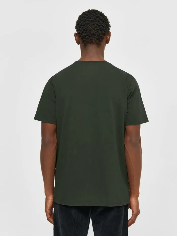 KnowledgeCotton Apparel TShirts Regular Trademark Chest Print Tshirt Forrest Night 8211 Men KnowledgeCotton Apparel TShirts Regular Trademark Chest Print Tshirt Forrest Night 8211 Men