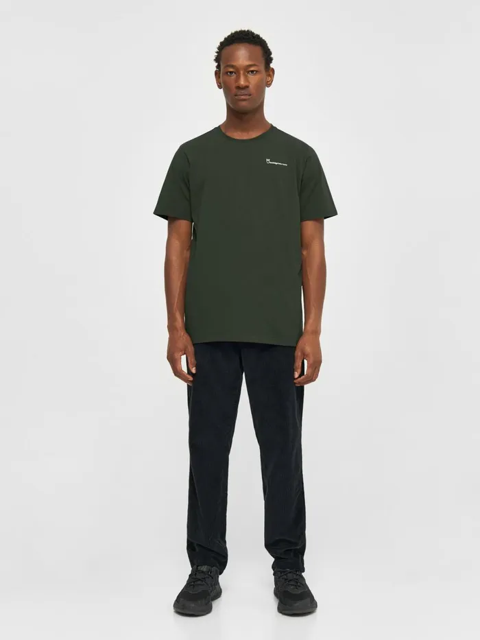 KnowledgeCotton Apparel TShirts Regular Trademark Chest Print Tshirt Forrest Night 8211 Men KnowledgeCotton Apparel TShirts Regular Trademark Chest Print Tshirt Forrest Night 8211 Men