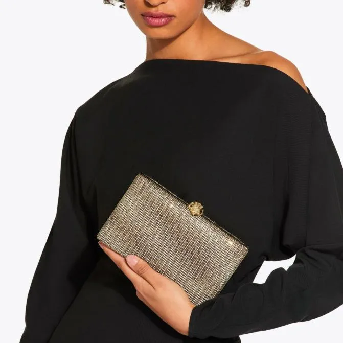 Kurt Geiger Clutch Bags Fabric Kensington Clutch Bag Beige 8211 Women