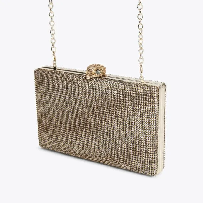 Kurt Geiger Clutch Bags Fabric Kensington Clutch Bag Beige 8211 Women