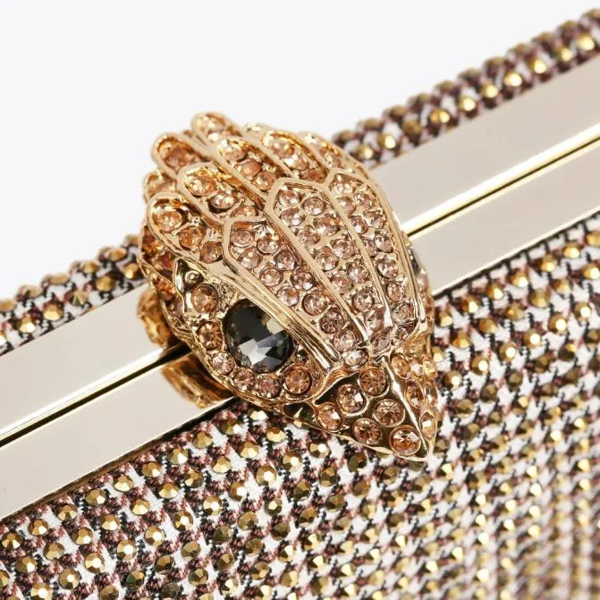 Kurt Geiger Clutch Bags Fabric Kensington Clutch Bag Beige 8211 Women