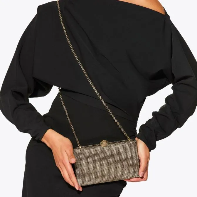 Kurt Geiger Clutch Bags Fabric Kensington Clutch Bag Beige 8211 Women