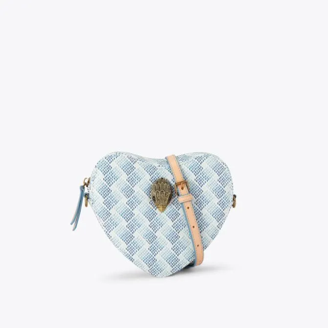 Kurt Geiger Crossbody Bags Camden Heart Cross Body Bag White Comb 8211 Women