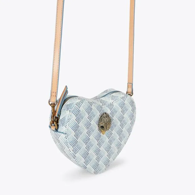 Kurt Geiger Crossbody Bags Camden Heart Cross Body Bag White Comb 8211 Women
