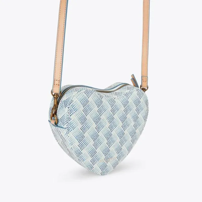 Kurt Geiger Crossbody Bags Camden Heart Cross Body Bag White Comb 8211 Women