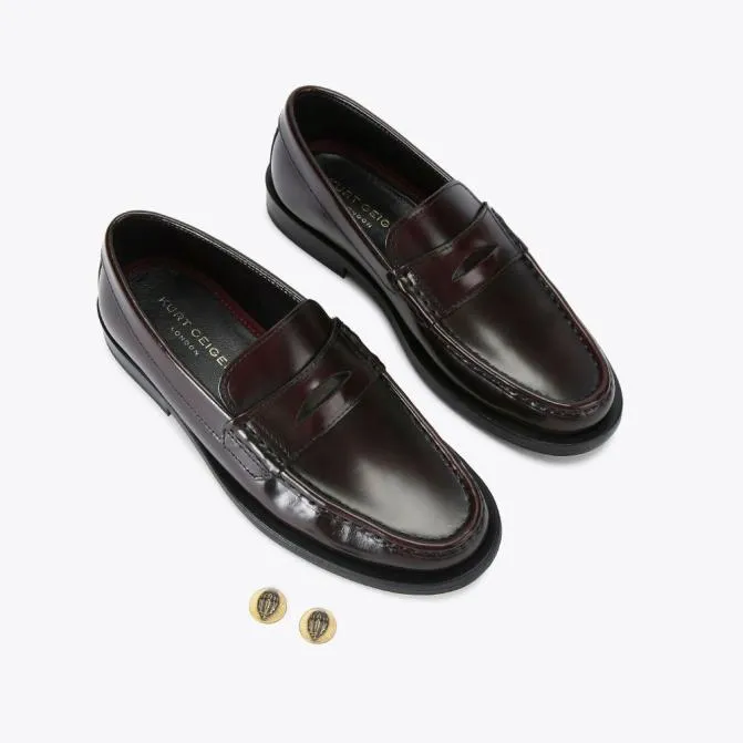 Kurt Geiger Dress Shoes Luis Penny Loafer Wine 8211 Men