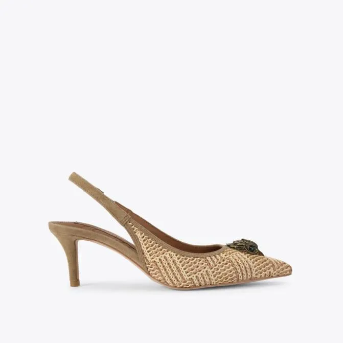 Kurt Geiger Heels Belgravia Sling Back Heel Beige Combination 8211 Women