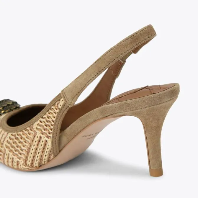 Kurt Geiger Heels Belgravia Sling Back Heel Beige Combination 8211 Women