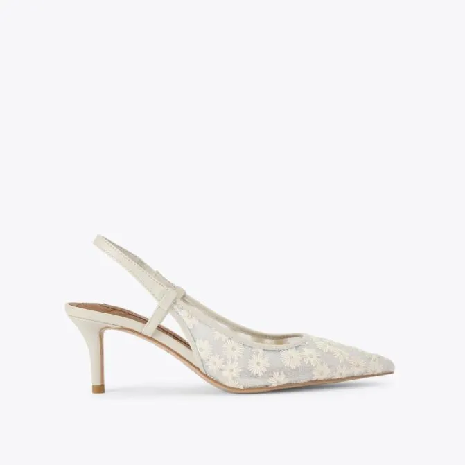 Kurt Geiger Heels Belgravia Sling Back Heel Cream 8211 Women