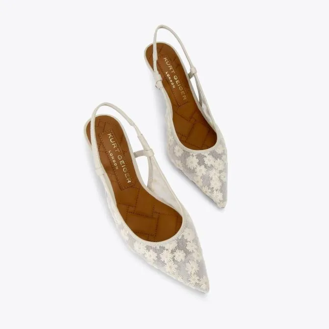 Kurt Geiger Heels Belgravia Sling Back Heel Cream 8211 Women