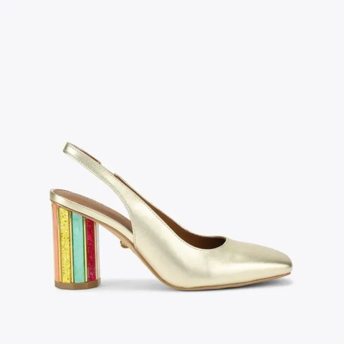 Kurt Geiger Heels Perspex Slingback Heel Gold 8211 Women