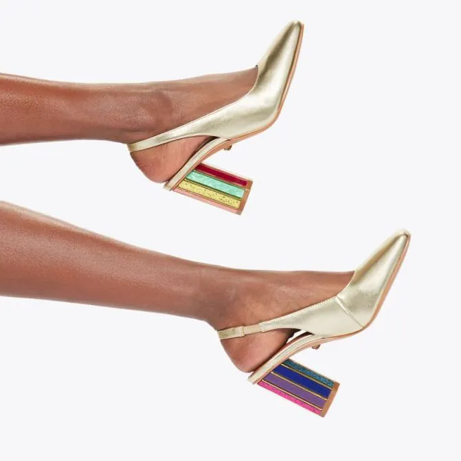 Kurt Geiger Heels Perspex Slingback Heel Gold 8211 Women