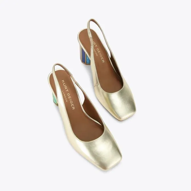 Kurt Geiger Heels Perspex Slingback Heel Gold 8211 Women