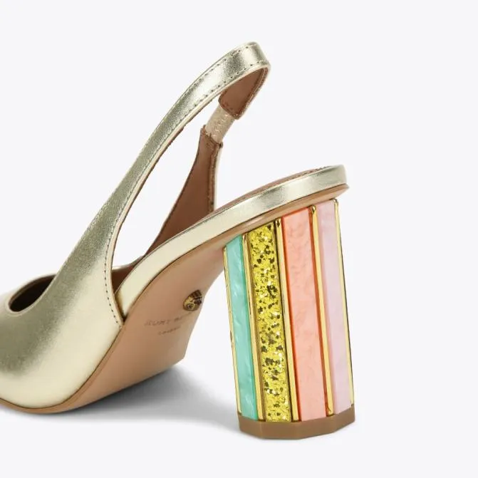 Kurt Geiger Heels Perspex Slingback Heel Gold 8211 Women