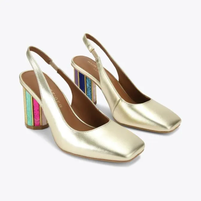 Kurt Geiger Heels Perspex Slingback Heel Gold 8211 Women