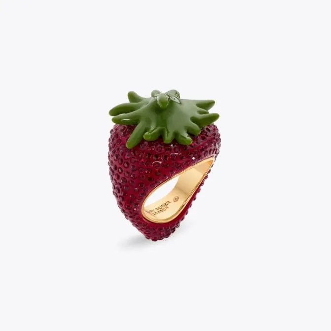 Kurt Geiger Jewelry Pave Strawberry Ring Red 8211 Women