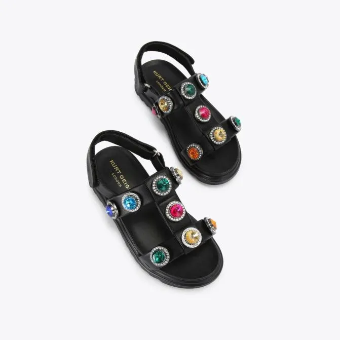 Kurt Geiger Kids Mini Orson Crystal Sandal Black Combination 8211 Women