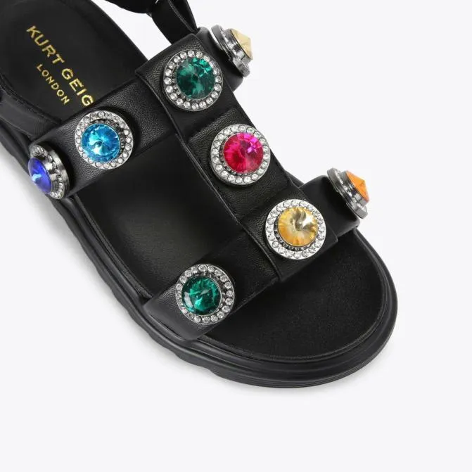 Kurt Geiger Kids Mini Orson Crystal Sandal Black Combination 8211 Women