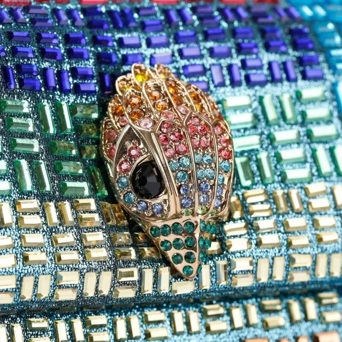 Kurt Geiger Mini Bags Mini Crystal Kensington Bag Turquoise Other 8211 Women