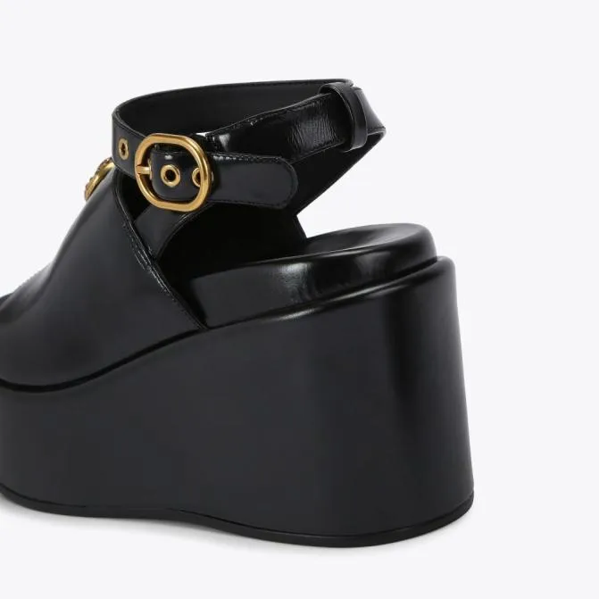 Kurt Geiger Sandals Chelsea Chunky Wedge Heel Black 8211 Women