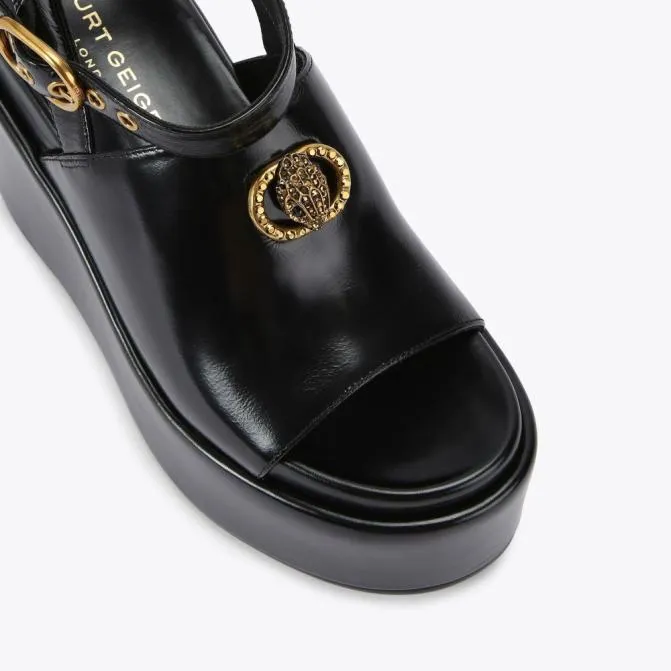 Kurt Geiger Sandals Chelsea Chunky Wedge Heel Black 8211 Women