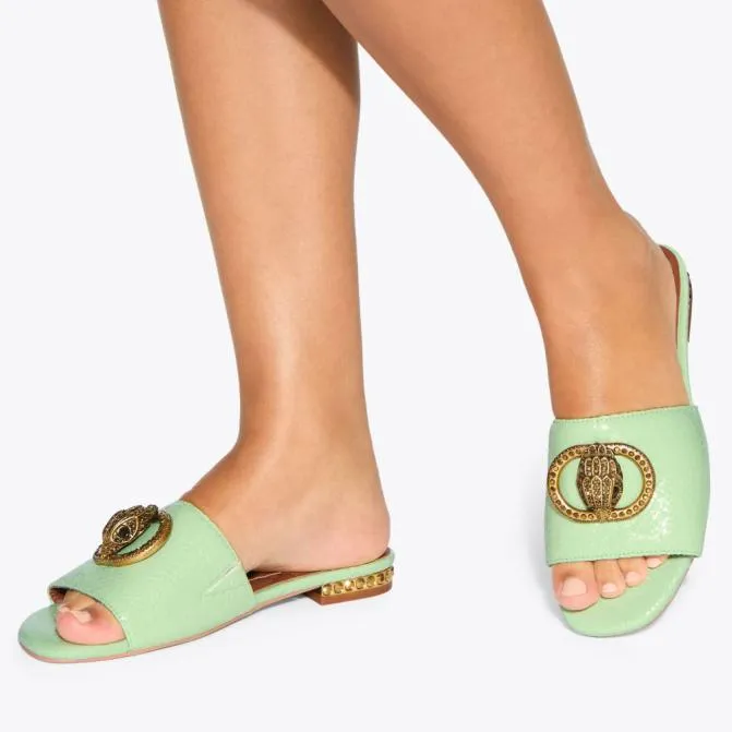 Kurt Geiger Sandals Chelsea Flat Sandal Pale Green 8211 Women
