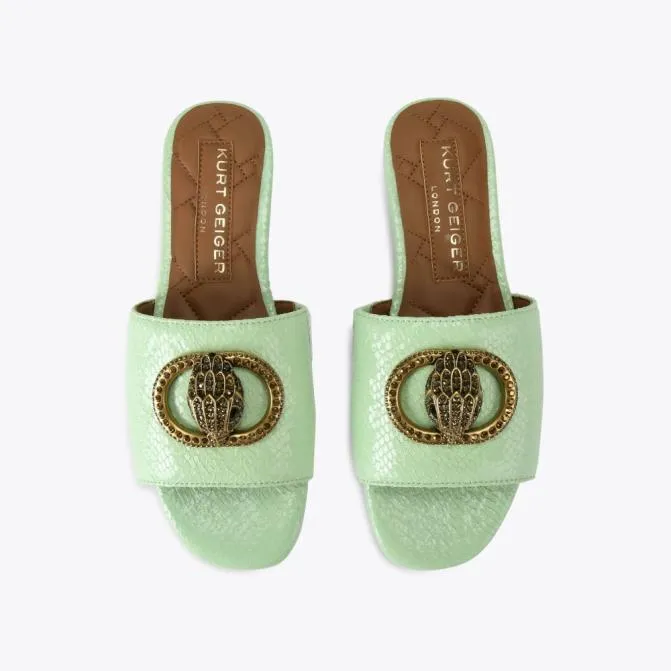 Kurt Geiger Sandals Chelsea Flat Sandal Pale Green 8211 Women