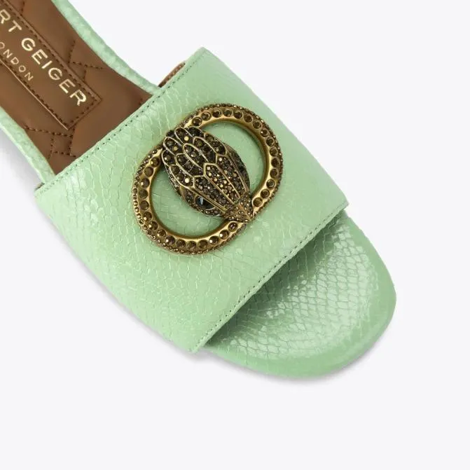Kurt Geiger Sandals Chelsea Flat Sandal Pale Green 8211 Women
