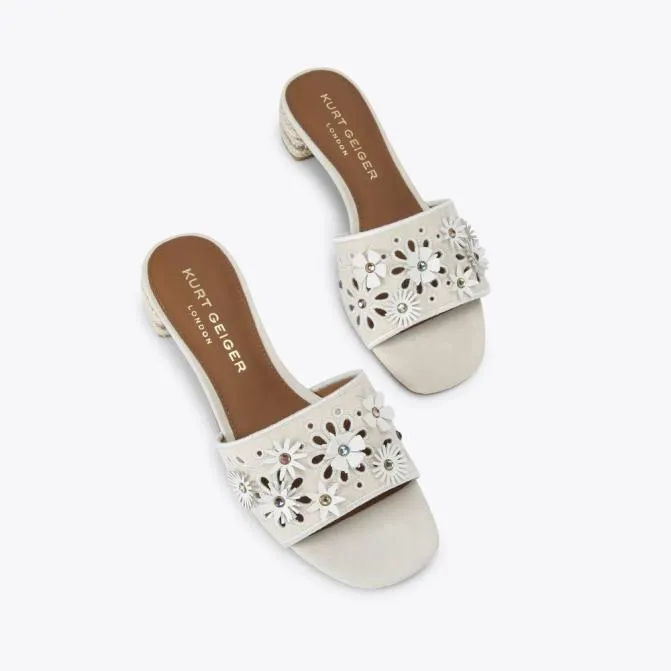 Kurt Geiger Sandals Flower Low Sandal Bone Combination 8211 Women