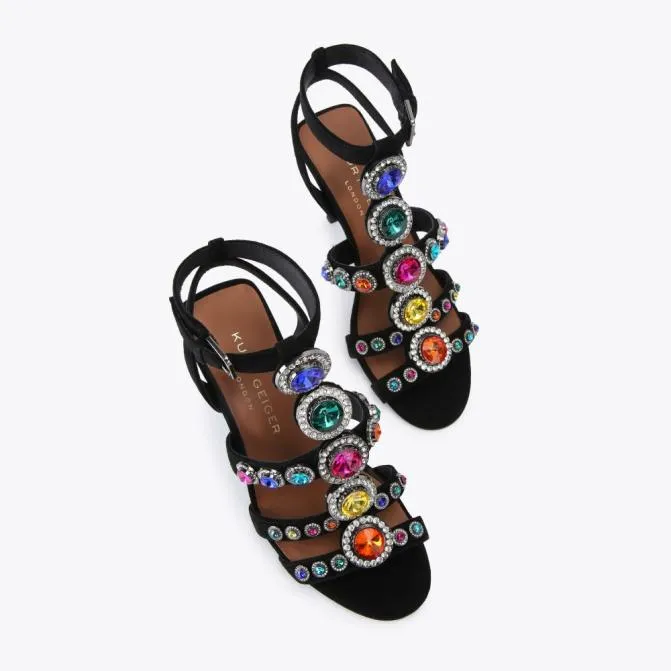 Kurt Geiger Sandals Octavia High Gladiator Heel Black Combination 8211 Women