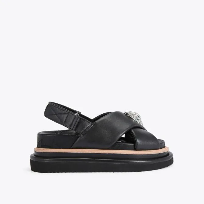 Kurt Geiger Sandals Orson Cross Strap Sandal Black 8211 Women